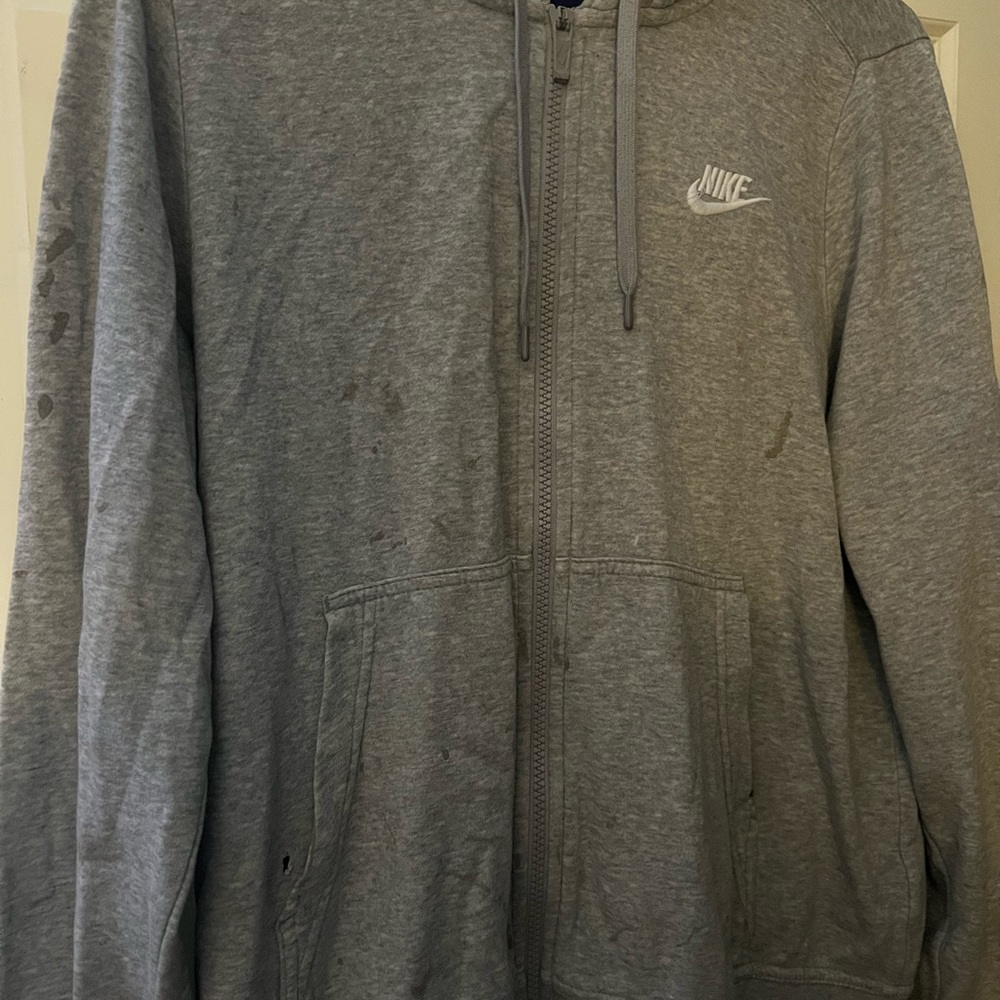 Grey Nike sweatshirt (Has holes and stains)